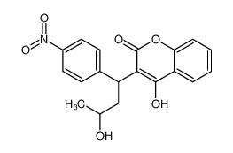 4-hydroxy-3-[3-hydroxy-1-(4-nitrophenyl)butyl]chromen-2-one_28621-80-9