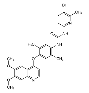 N-(5-Bromo-6-methyl-2-pyridyl)-N'-{4-[(6,7-dimethoxy-4-quinolyl)oxy]-2,5-dimethylphenyl}urea_286369-97-9