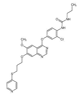 N-[2-Chloro-4-({6-methoxy-7-[3-(4-pyridylthio)propoxy]-4-quinazolinyl}oxy)phenyl]-N'-propylurea_286370-88-5