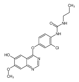 N-{2-chloro-4-[(6-hydroxy-7-methoxy-4-quinazolinyl)oxy]phenyl}-N'-propylurea_286371-82-2