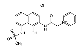 1-[(1-Hydroxy-8-methanesulphonylaminonaphthalen-2-ylcarbamoyl)methyl]pyridinium chloride_286375-65-3