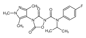 N-(4-fluorophenyl)-N-isopropyl-3,5-dioxo-4-(1,3,5-trimethyl-1H-pyrazol-4-yl)-1,2,4-oxadiazolidine-2-carboxamide_286415-83-6