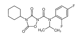 4-cyclohexyl-N-(2,4-difluorophenyl)-N-isopropyl-3,5-dioxo-1,2,4-oxadiazolidine-2-carboxamide_286416-23-7
