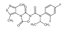 N-(2,4-difluorophenyl)-4-(3,5-dimethylisothiazol-4-yl)-N-isopropyl-3,5-dioxo-1,2,4-oxadiazolidine-2-carboxamide_286416-66-8