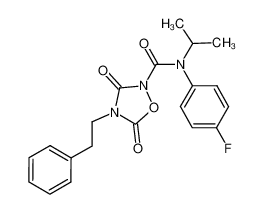 N-(4-fluorophenyl)-N-isopropyl-3,5-dioxo-4-phenethyl-1,2,4-oxadiazolidine-2-carboxamide_286417-55-8