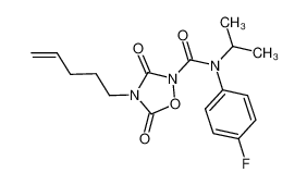N-(4-fluorophenyl)-N-isopropyl-3,5-dioxo-4-(pent-4-en-1-yl)-1,2,4-oxadiazolidine-2-carboxamide_286417-95-6