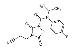 4-(2-cyanoethyl)-N-(4-fluorophenyl)-N-isopropyl-3,5-dioxo-1,2,4-oxadiazolidine-2-carboxamide_286418-91-5