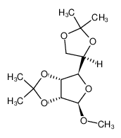 (3aR,4R,6R,6aR)-4-((R)-2,2-Dimethyl-[1,3]dioxolan-4-yl)-6-methoxy-2,2-dimethyl-tetrahydro-furo[3,4-d][1,3]dioxole_28642-53-7