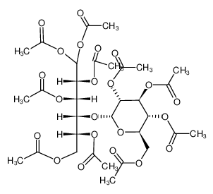 1,1-diacetoxy-O2,O3,O5,O6-tetraacetyl-O4-(tetra-O-acetyl-α-D-glucopyranosyl)-1-deoxy-D-glucitol_28642-68-4