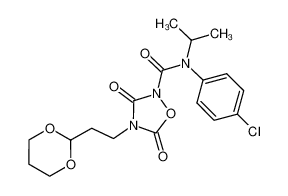 4-(2-(1,3-dioxan-2-yl)ethyl)-N-(4-chlorophenyl)-N-isopropyl-3,5-dioxo-1,2,4-oxadiazolidine-2-carboxamide_286420-59-5