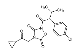 N-(4-chlorophenyl)-4-(2-cyclopropyl-2-oxoethyl)-N-isopropyl-3,5-dioxo-1,2,4-oxadiazolidine-2-carboxamide_286421-72-5