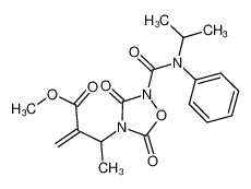 methyl 3-(2-(isopropyl(phenyl)carbamoyl)-3,5-dioxo-1,2,4-oxadiazolidin-4-yl)-2-methylenebutanoate_286421-84-9