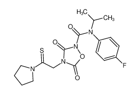 N-(4-fluorophenyl)-N-isopropyl-3,5-dioxo-4-(2-(pyrrolidin-1-yl)-2-thioxoethyl)-1,2,4-oxadiazolidine-2-carboxamide_286423-18-5
