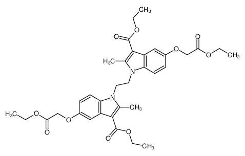 diethyl 5,5'-bis(ethoxycarbonylmethoxy)-2,2'-dimethyl-1,1'-(ethane-1,2-diyl)di(1H-indole)-3,3'-dicarboxylate_286428-09-9