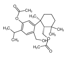 Acetic acid (1S,2S)-2-(5-acetoxy-2-hydroxymethyl-4-isopropyl-phenyl)-2,6,6-trimethyl-cyclohexylmethyl ester_28644-95-3