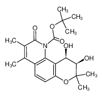 (3R,4R)-3,4-Dihydroxy-2,2,7,8-tetramethyl-6-oxo-3,4-dihydro-2H,6H-1-oxa-5-aza-phenanthrene-5-carboxylic acid tert-butyl ester_286441-27-8