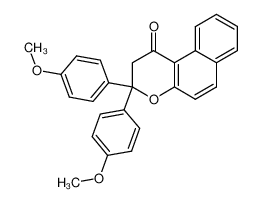 3,3-bis-(4-methoxy-phenyl)-2,3-dihydro-benzo[f]chromen-1-one_28656-12-4