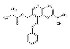Isobutyric acid 5-isobutyryloxymethyl-2-methyl-4-[(E)-phenyliminomethyl]-pyridin-3-yl ester_28668-83-9