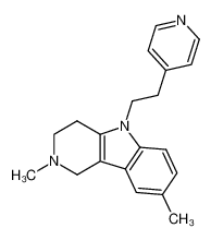 2,8-dimethyl-5-(2-pyridine-4-ylethyl)-2,3,4,5-tetrahydro-1H-pyrido[4,3-b]indole_28683-48-9