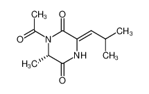 (S)-1-acetyl-3-[(Z)-isobutylidene]-6-methyl-2,5-piperazinedione_286838-93-5