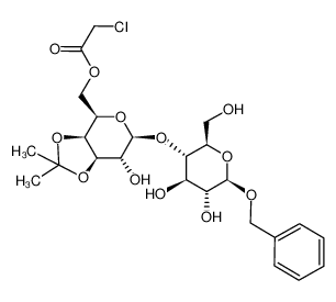 benzyl (6-O-chloroacetyl-3,4-O-isopropylidene-β-D-galactopyranosyl)-(1-)4)-β-D-glucopyranoside_286855-51-4
