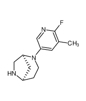 (1S,5R)-2-(6-fluoro-5-methylpyridin-3-yl)-2,6-diazabicyclo[3.2.1]octane_286944-59-0
