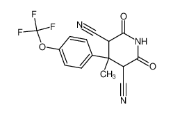 2,4-dicyano-3-methyl-3-(4-trifluoromethoxyphenyl)glutarimide_286959-70-4