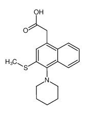 (3-Methylsulfanyl-4-piperidin-1-yl-naphthalen-1-yl)-acetic acid_28696-04-0