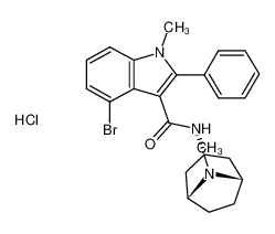 N-(endo-8-Methyl-8-azabicyclo[3.2.1]octa-3-yl)-4-bromo-1-methyl-2-phenylindole-3-carboxamide hydrochloride_287113-23-9