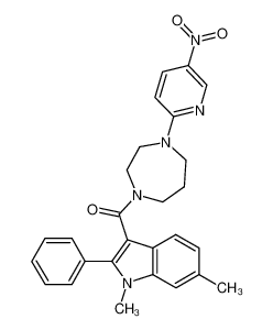1-(1,6-Dimethyl-2-phenylindol-3-ylcarbonyl)-4-(5-nitro-2-pyridyl)-homopiperazine_287113-97-7