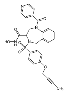 4-(4-but-2-ynyloxybenzenesulfonyl)-1-(4-pyridinylcarbonyl)-2,3,4,5-tetrahydro-1H-[1,4]benzodiazepine-3-carboxylic acid, hydroxyamide_287120-70-1