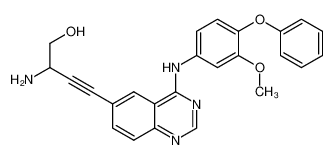 2-amino-4-(4-((3-methoxy-4-phenoxyphenyl)amino)quinazolin-6-yl)but-3-yn-1-ol_287191-31-5