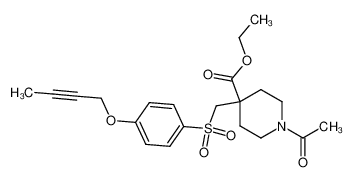 1-Acetyl-4-[[[4-(2-butynyloxy)phenyl]sulfonyl]methyl]-4-piperidinecarboxylic acid, ethyl ester_287202-27-1