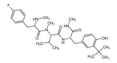 (S)-N-((S)-3-(3-(tert-butyl)-4-hydroxyphenyl)-1-(methylamino)-1-oxopropan-2-yl)-2-((S)-3-(4-fluorophenyl)-N-methyl-2-(methylamino)propanamido)-3-methylbutanamide_287206-13-7