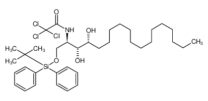 (2R,3R,4R)-1-t-butyldiphenylsilyloxy-2-trichloroacetylamino-3,4-octadecanediol_287381-79-7