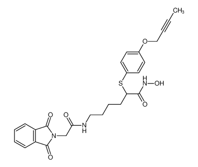 2-((4-(but-2-yn-1-yloxy)phenyl)thio)-6-(2-(1,3-dioxoisoindolin-2-yl)acetamido)-N-hydroxyhexanamide_287391-55-3