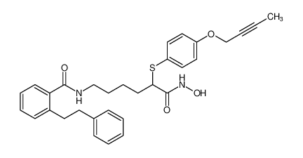 Benzamide,N-[5-[[4-(2-butynyloxy)phenyl]thio]-6-(hydroxyamino)-6-oxohexyl]-2-(2-phenylethyl)-_287391-57-5