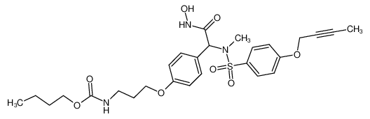 Butyl-3-{4-[1-[{[4-(2-butynyloxy)phenyl]sulfonyl}(methyl)amino]-2-(hydroxyamino)-2-oxoethyl]phenoxy}propylcarbamate_287404-86-8