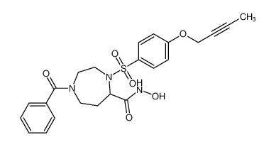1-benzoyl-4-((4-(but-2-yn-1-yloxy)phenyl)sulfonyl)-N-hydroxy-1,4-diazepane-5-carboxamide_287405-80-5