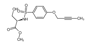 methyl 2-({[4-(2-butynyloxy)phenyl]sulfonyl}amino)-3-hydroxypropanoate_287407-99-2
