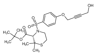 tert-butyl (3S)-4-({4-[(4-hydroxy-2-butynyl)oxy]phenyl}sulfonyl)-2,2-dimethyl-3-thiomorpholine carboxylate_287408-32-6