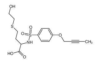 2-({[4-(2-butynyloxy)-phenyl]sulfonyl}amino)-4-[(2-hydroxyethyl)sulfanyl]butanoic acid_287408-83-7