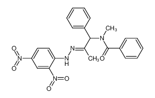 N-{2-[(2,4-Dinitro-phenyl)-hydrazono]-1-phenyl-propyl}-N-methyl-benzamide_28741-34-6