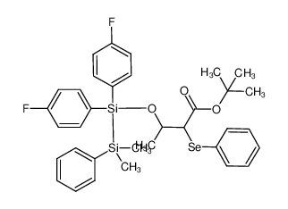 3-[di(4-fluorophenyl)-trimethylsilyl-silyloxy]-2-phenylselanyl-butyric acid tert-butyl ester_287411-67-0