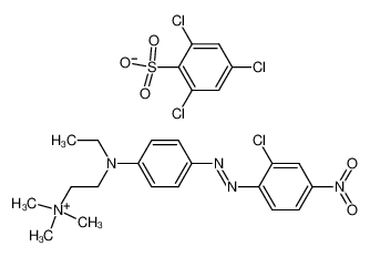 2,4,6-Trichloro-benzenesulfonate(2-{[4-(2-chloro-4-nitro-phenylazo)-phenyl]-ethyl-amino}-ethyl)-trimethyl-ammonium;_28766-15-6