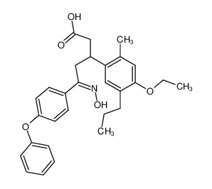 3-(4-ethoxy-2-methyl-5-propylphenyl)-5-(hydroxyimino)-5-(4-phenoxyphenyl)pentanoic acid_28766-67-8