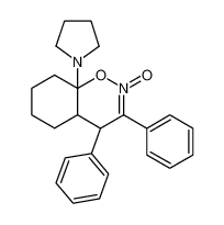 3,4ξ-diphenyl-8a-pyrrolidin-1-yl-(4ar,8at)-4a,5,6,7,8,8a-hexahydro-4H-benzo[e][1,2]oxazine 2-oxide_28772-72-7