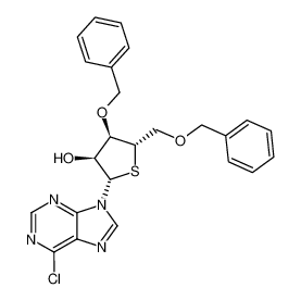 (2S,3S,4R,5S)-4-Benzyloxy-5-benzyloxymethyl-2-(6-chloro-purin-9-yl)-tetrahydro-thiophen-3-ol_287725-03-5