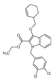 ethyl N-(3,4-dichlorobenzyl)-3-(cyclohex-2-enylmethoxy)indole-2-carboxylate_287726-07-2