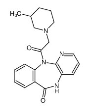 11-[(3-methyl-piperidin-1-yl)-acetyl]-5,11-dihydro-benzo[e]pyrido[3,2-b][1,4]diazepin-6-one_28781-58-0